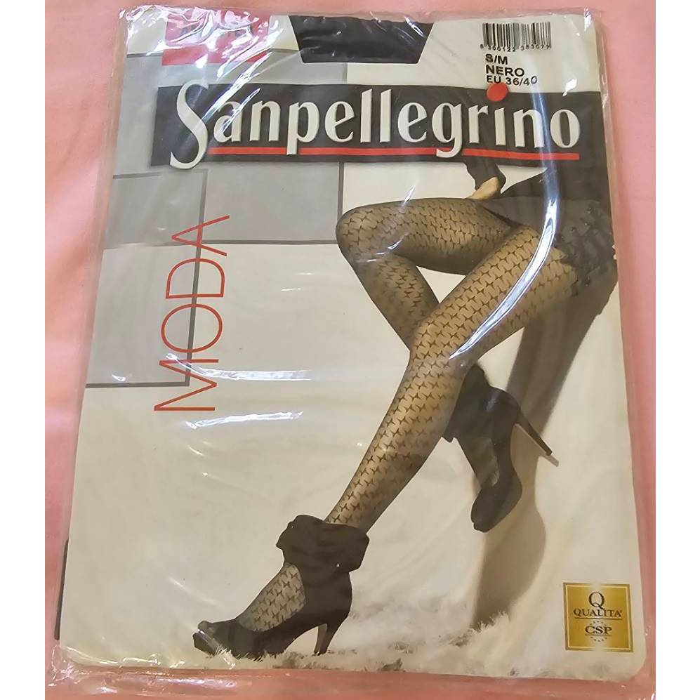 歐洲絲襪 Sanpellegrino 義大利 時尚幾何圖騰風格褲襪 S/M
