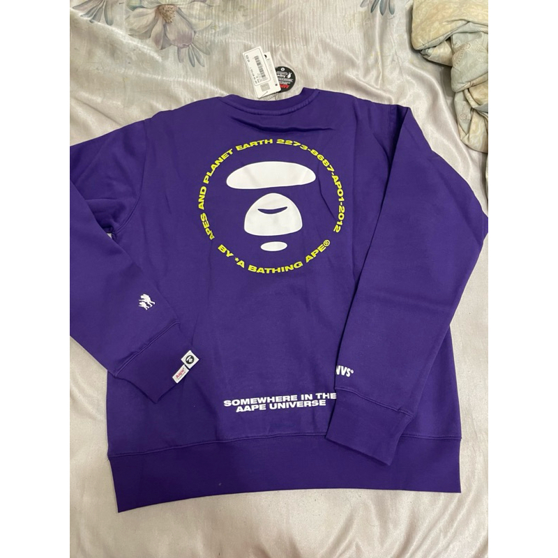 Aape人猿🦍 紫色長袖T恤 全新未穿 購自新光三越專櫃