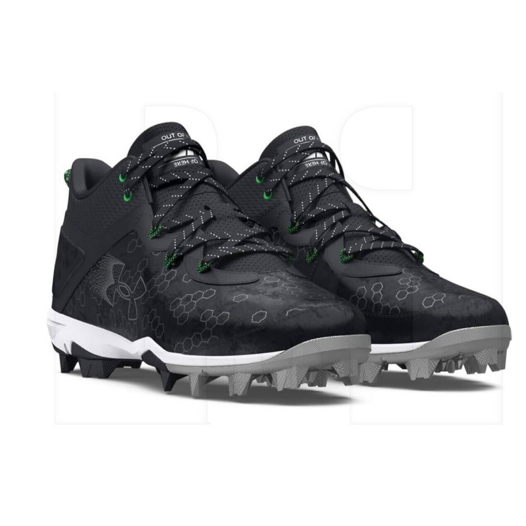 NEW UNDER ARMOUR UA HARPER 8 MID RM 中筒棒壘球膠釘鞋 3026592-001 黑