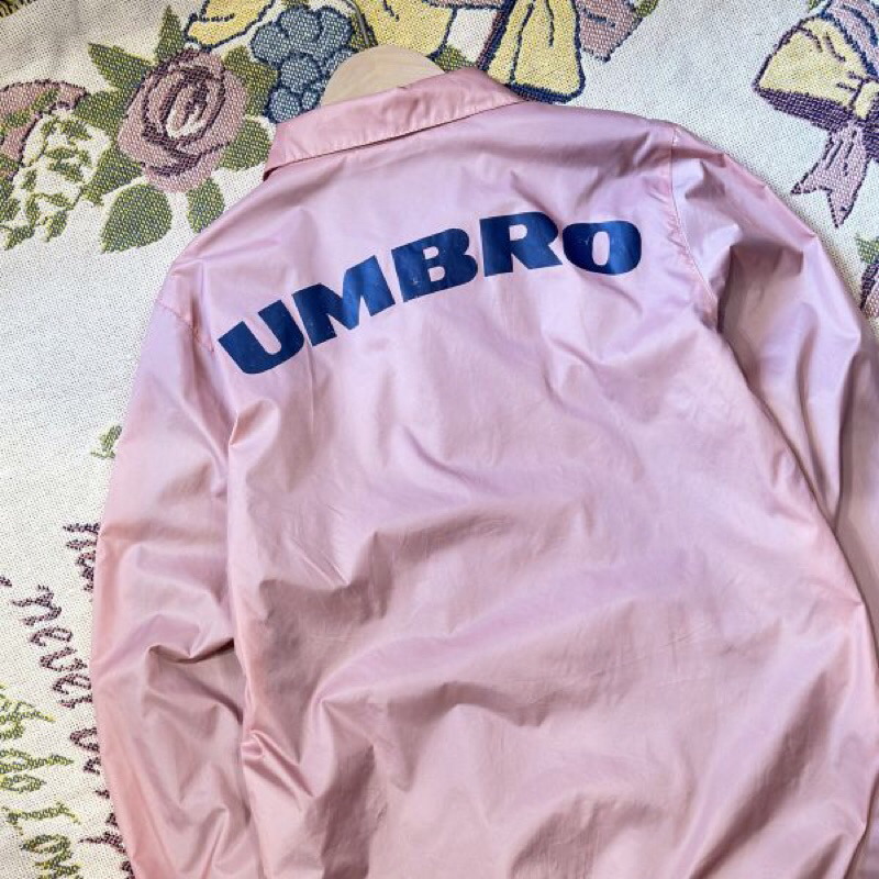 umbro玫瑰粉色外套教練外套