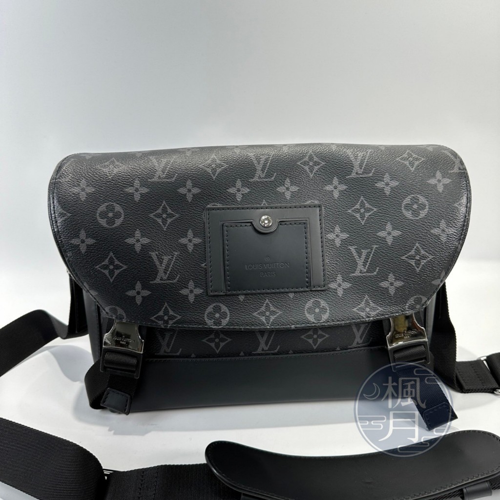 LOUIS VUITTON 路易威登 M40511 黑 原花DEFILE HOMME 郵差包 肩背包 側背包 斜背包 晶