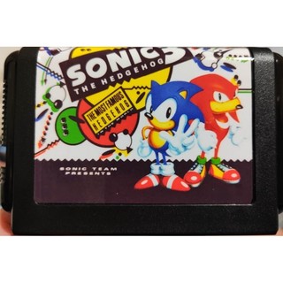 SEGA-MD卡帶-原廠一代直玩（無限命，納魯克斯版）音速小子3(注意說明，原廠機可玩，可存檔)