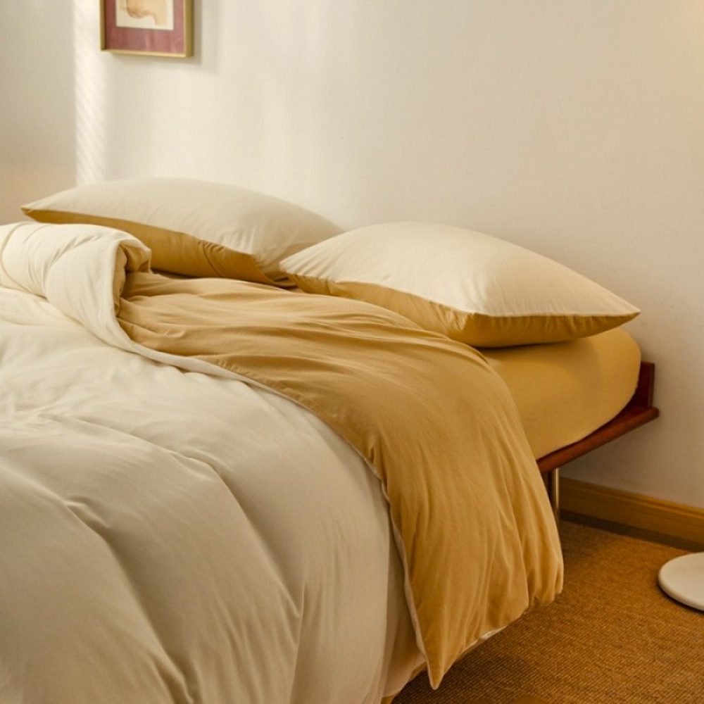 Arvo Home 被套四件組 裸睡床包 輕薄被套 歐規床包 韓系床單組 經典格紋被套 舒眠寢具  夏天被套