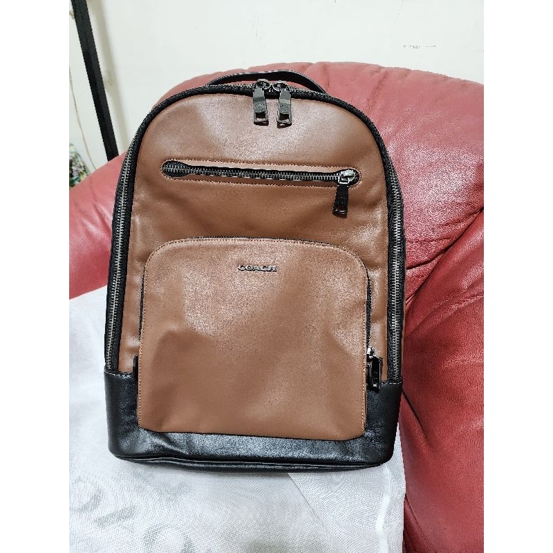 COACH Ethan Backpack 小牛皮 / ETHAN 大款 / 後背包(駝色)
