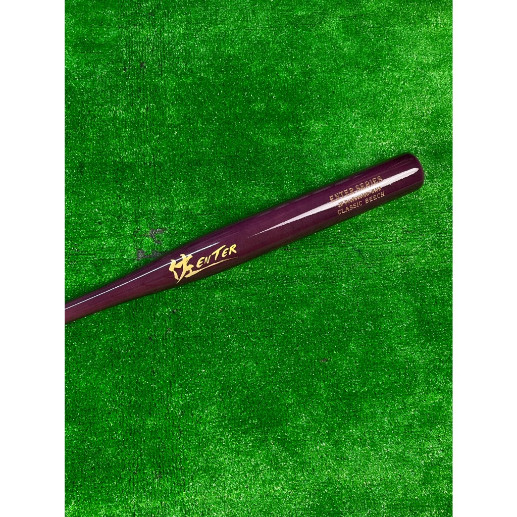 棒球世界全新佐enter🇮🇹義大利櫸木🇮🇹壘球棒特價 CH8亮紫色LOGO金色