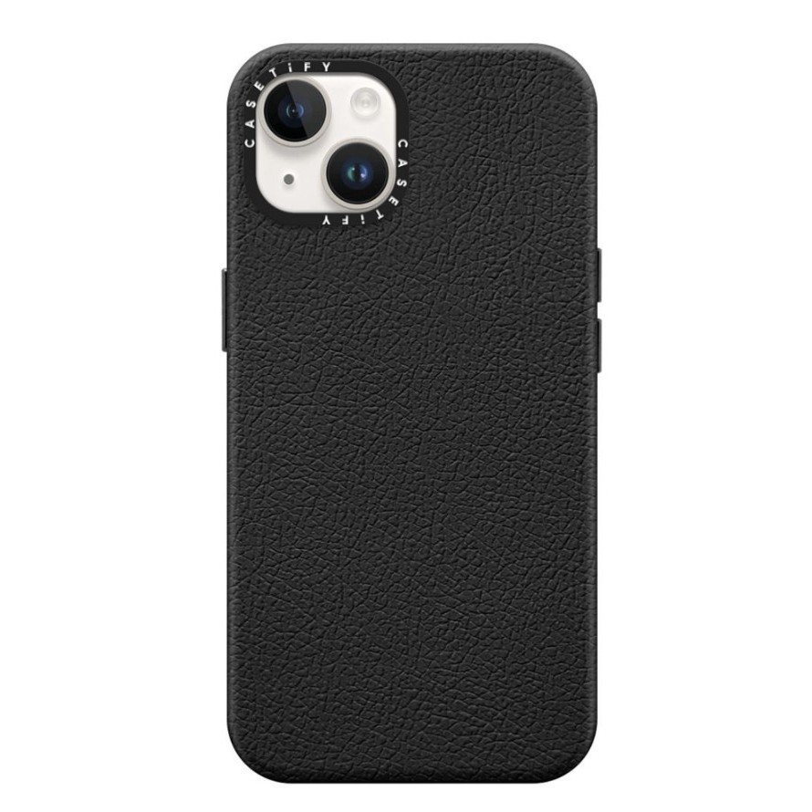 CASETiFY MagSafe 兼容皮革手機殼 曜石黑 iPhone14Pro iPhone14 PRO