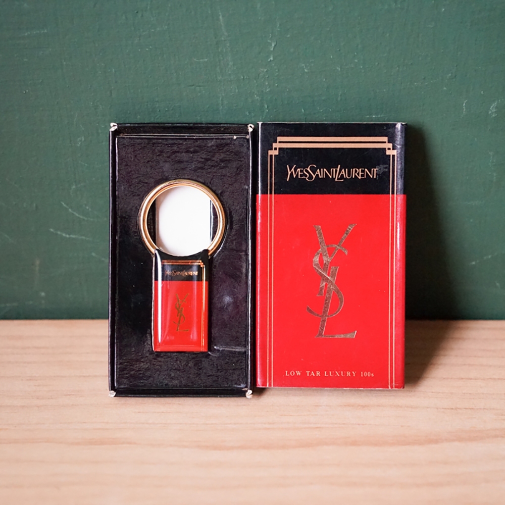 【北極二手雜貨】庫存新 法國 Yves Saint Laurent 聖羅蘭 YSL品牌鑰匙圈 盒裝 禮物