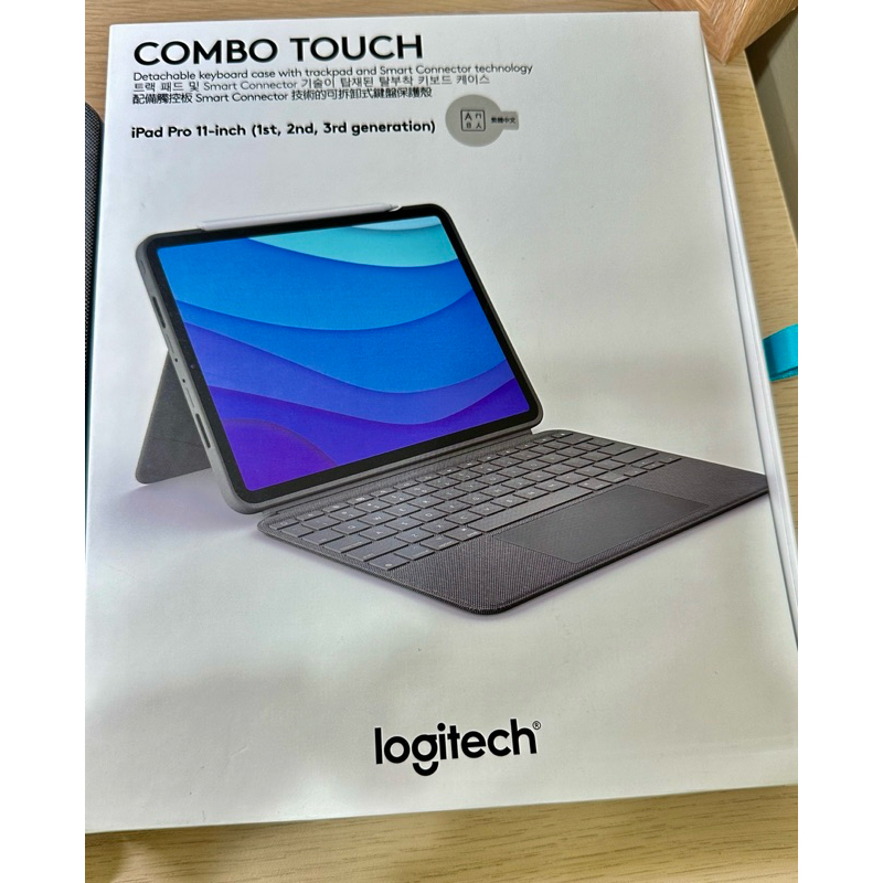 Logitech羅技 COMBO TOUCH 配備觸控板的背光鍵盤保護套-iPad Pro 11吋專用（九成新）自售