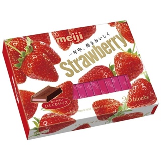 現貨明治 草莓夾餡可可製品26枚盒裝(120g)