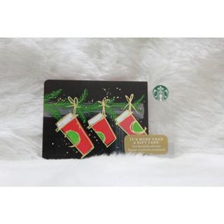 星巴克 STARBUCKS 美國 2016 6128 聖誕咖啡杯 隨行卡 儲值卡 星巴克卡