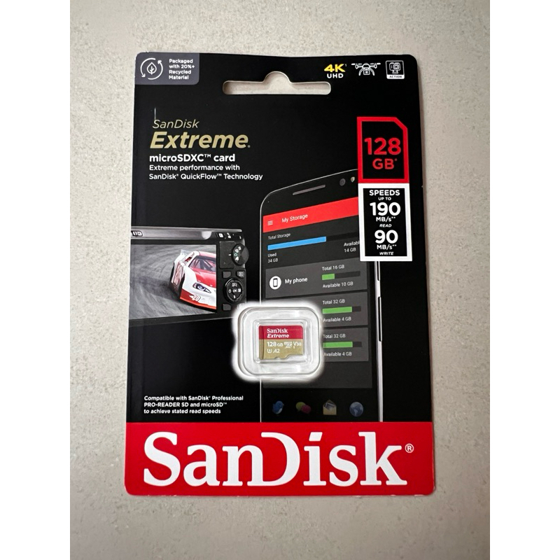 《SanDisk》 Extreme microSDXC USH-I 記憶卡128GB(公司貨）