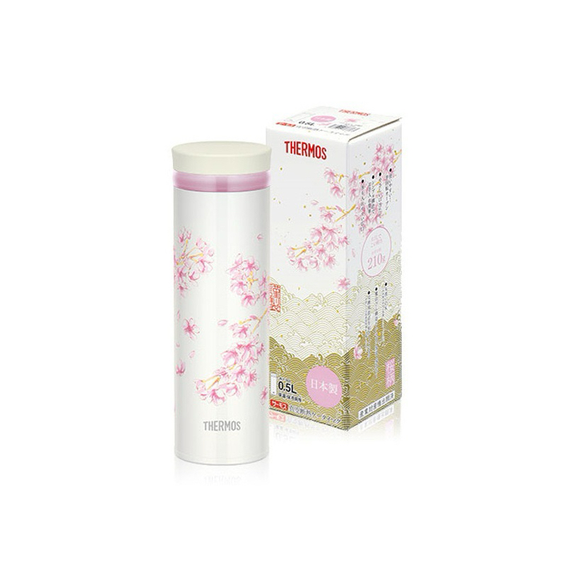 現貨 日本代購 日本製 THERMOS 膳魔師 粉紅 櫻花 保溫杯 保溫瓶 不鏽鋼 隨身瓶500ml 環保杯 限定 輕量