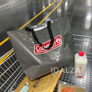 ☆IDALZA☆🇹🇼現貨 日本 環保袋 編織 超市 購物袋 超大容量 防水手提袋 露營 側背袋 收納袋 單肩包 手提包