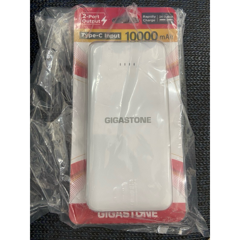 Gigastone 立達 10000mAh USB雙孔輕巧行動電源PB-7122W-優雅白