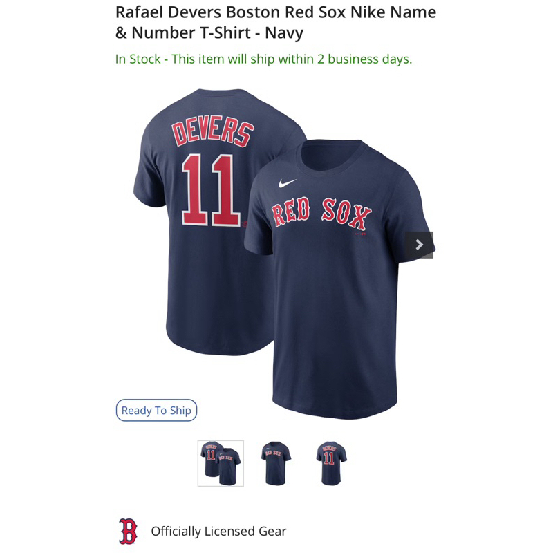 美國 Nike MLB 波士頓紅襪 Rafael Devers 明星球員 背號T 短袖 短T 棒球 吉田正尚