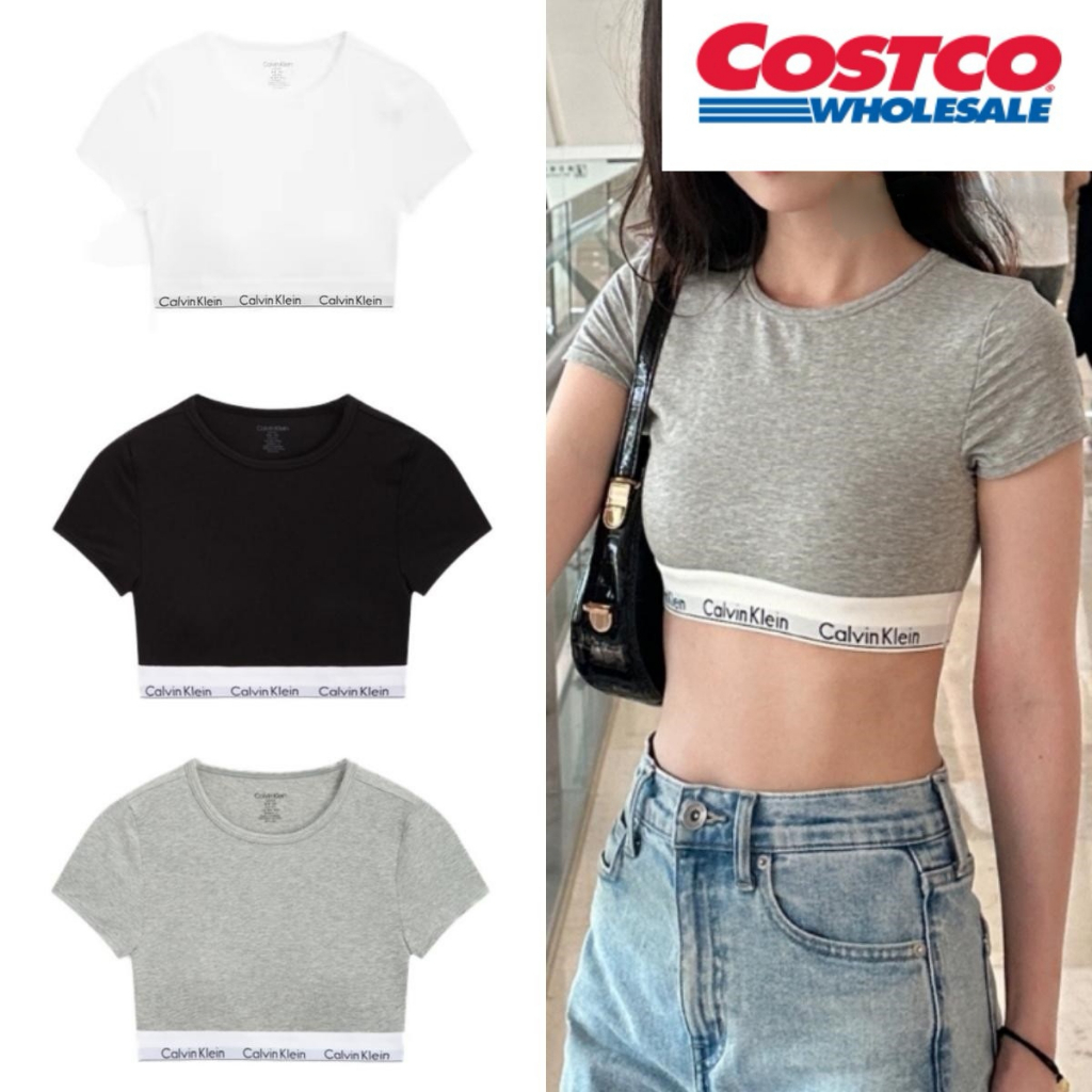 【costco】美國代購Calvin Klein 辣妹T恤內搭文胸套裝ck無鋼圈外穿文胸內衣套裝性感炸街休閒女T套裝女