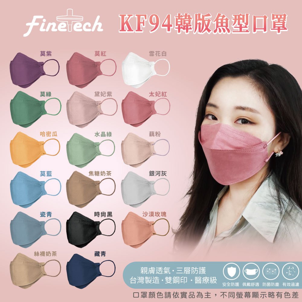 【釩泰/5盒450元 】成人魚型醫用口罩 20片/盒 魚形 醫療口罩 4D立體醫療 kf94韓版 現貨 台灣製造