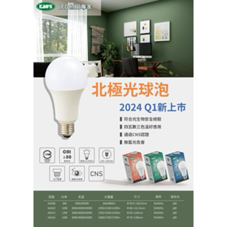 kAOS LED E27 球型燈泡 8W 10W 13W 16W 北極光 燈泡 省電燈泡 球泡 全電壓