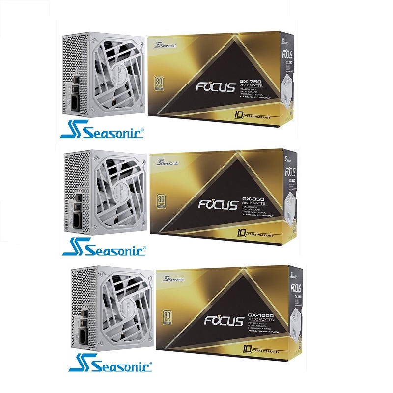 米特3C數位–SeaSonic 海韻 FOCUS GX 750/850/1000(V3) 白色電源供應器