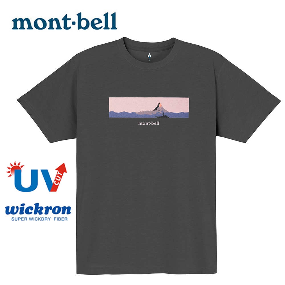 【Mont-bell 日本】WICKRON 短袖排汗衣 馬特宏峰 深灰 (1114743)｜短袖T恤 短袖上衣