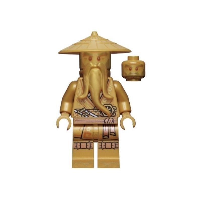 LEGO樂高 旋風忍者 71741 吳大師 Sensei Wu 十週年黃金人偶 絕版人偶 (njo658)