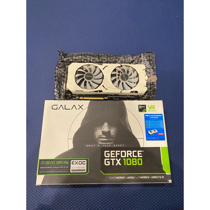 GTX1080二手✨影馳 GTX1080 EXOC SNPR White 二手已過保 可正常使用 只玩遊戲 附紙盒