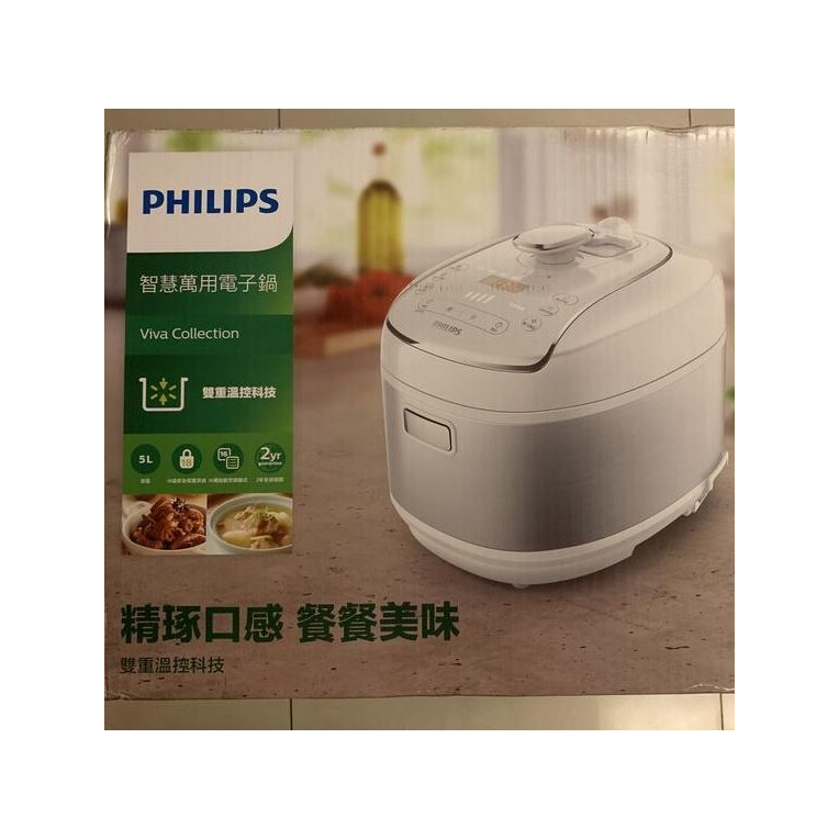 Philips 飛利浦 智慧萬用電子鍋/壓力鍋/萬用鍋 HD2140 白小萬