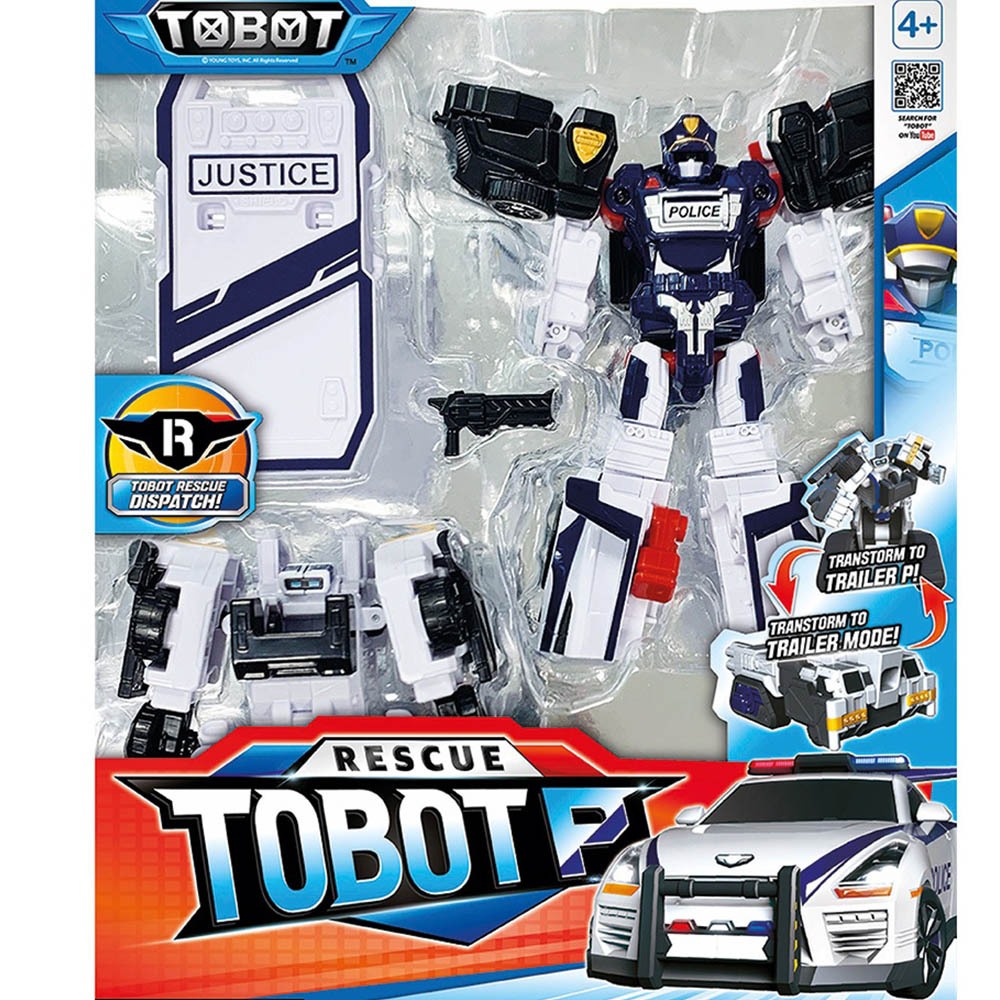 【免運 3C小苑】YT01152 NEW TOBOT P 警車 機器戰士 韓國熱門 汽車變形機器人 機器人玩具 生日禮物