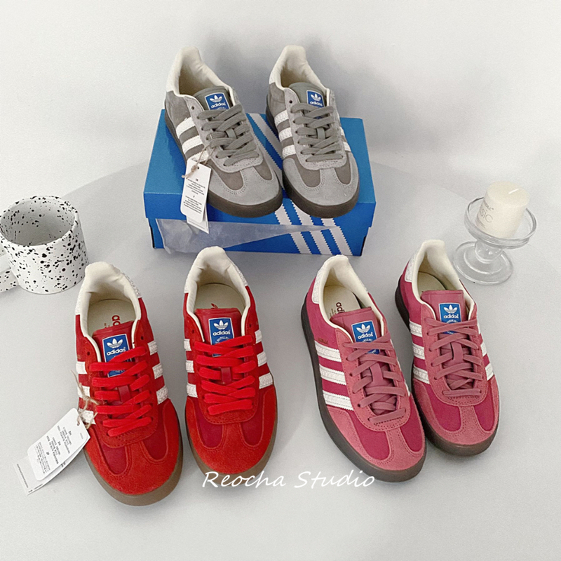 Adidas originals Gazelle Indor 灰白 玫粉色 紅白 情侶鞋 IF1807 IF1808