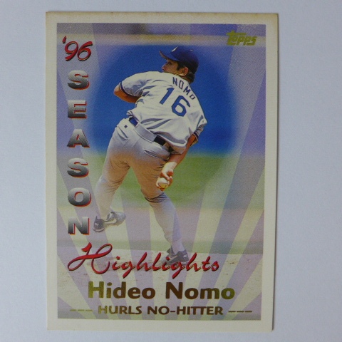 ~Hideo Nomo~日籍球星/龍捲風/野茂英雄 1997年TOPPS.MLB棒球卡