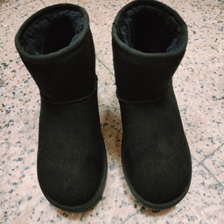 二手Ollie韓國製雪靴麂皮絨毛保暖平底