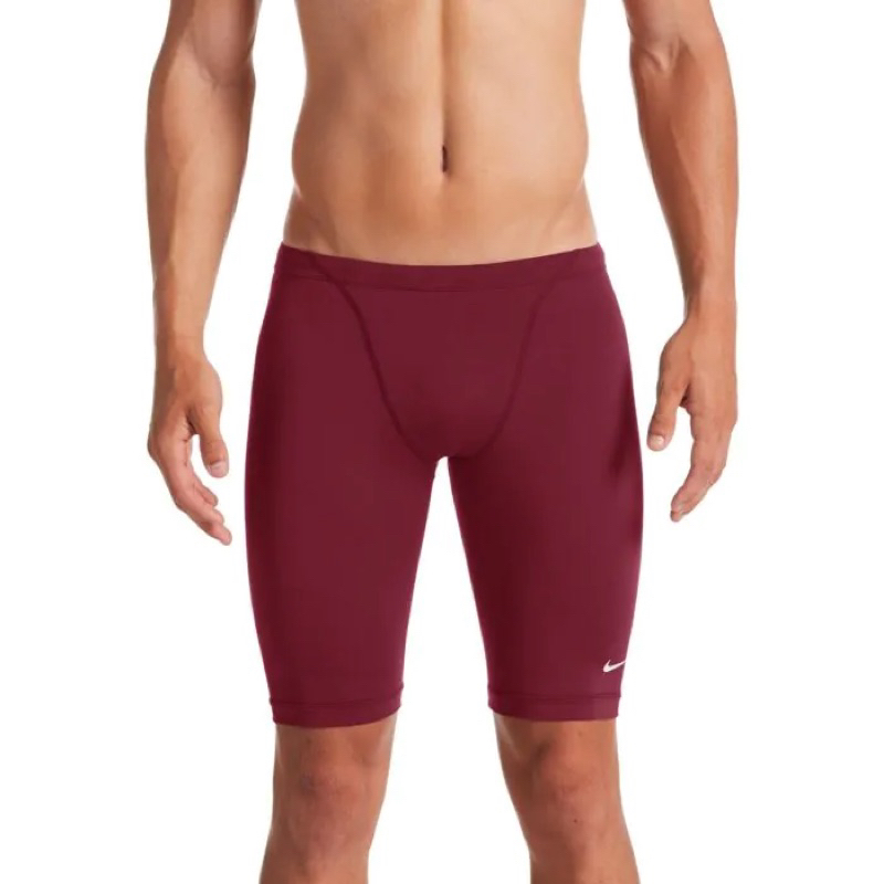零碼正品， NIKE 男泳褲，酒紅色，M（Size:30)