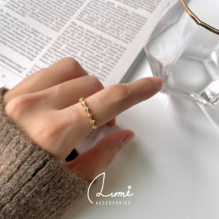 [ALUMI] Clear出清-曙光｜S925純銀 輕奢風鑽石戒指 開口戒 細戒 銀戒 飾品 純銀戒指