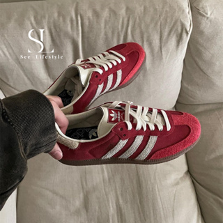 SL- Adidas Originals SAMBA OG Tal 白紅色 麂皮 復古 德訓鞋 男女鞋 IG8905