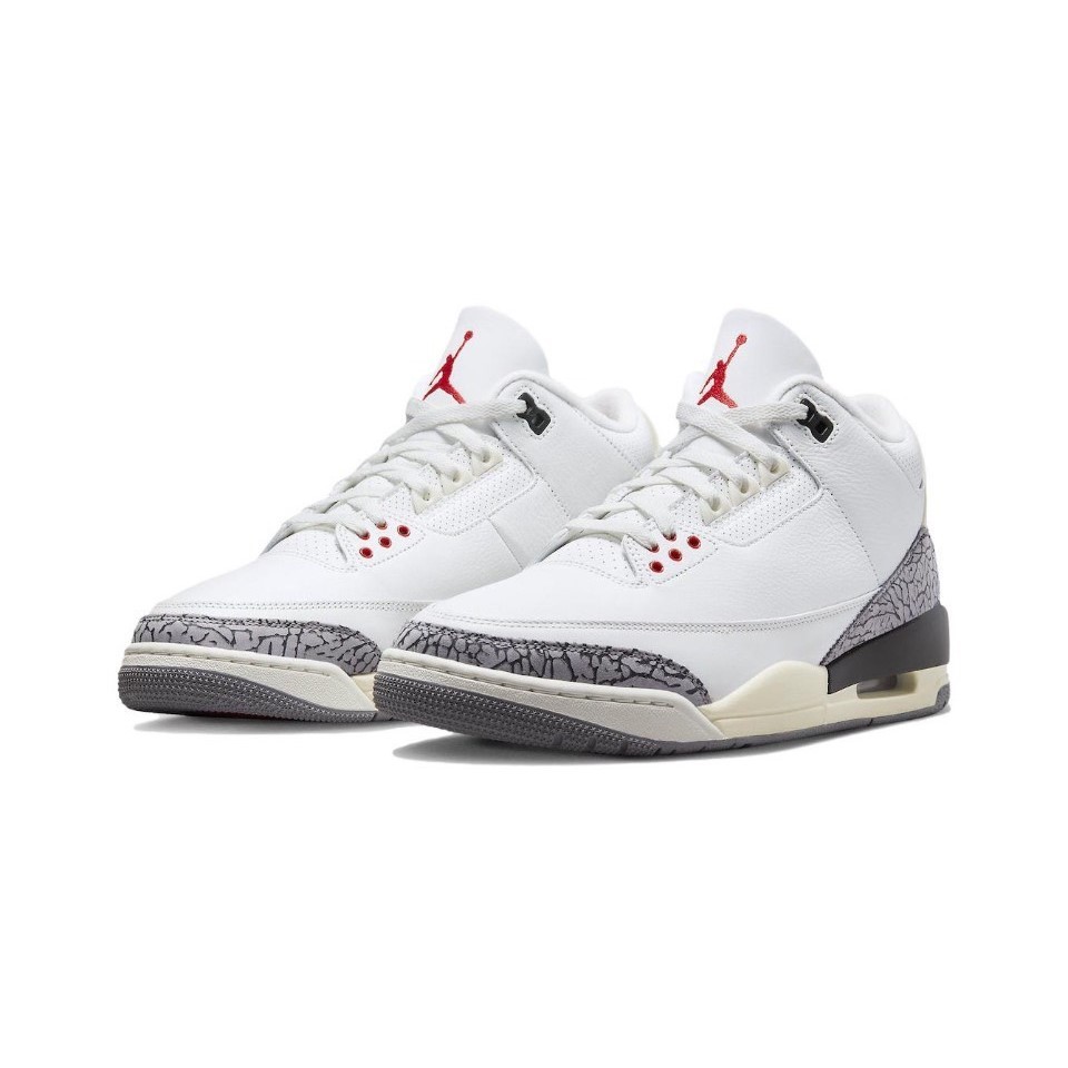 (現貨)MAKEUSTARE 沐斯潮流 Air Jordan 3 白水泥 爆裂紋 OG 男女款