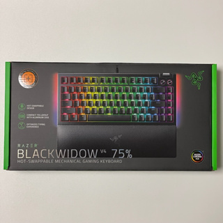 Razer 雷蛇 BlackWidow黑寡婦V4 75% 蜘幻彩版 有線機械式RGB鍵盤 橘軸 觸感機械軸 注音按鍵