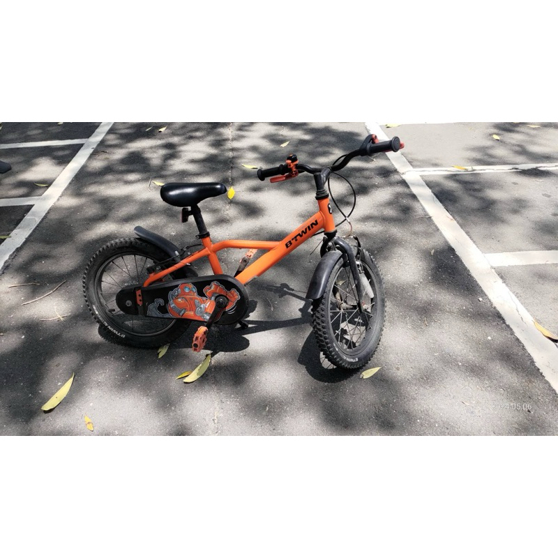 高雄 16吋 兒童鋼製顆粒輪胎自行車 (機器人款) 迪卡儂16吋機器人版兒童腳踏車 可面交