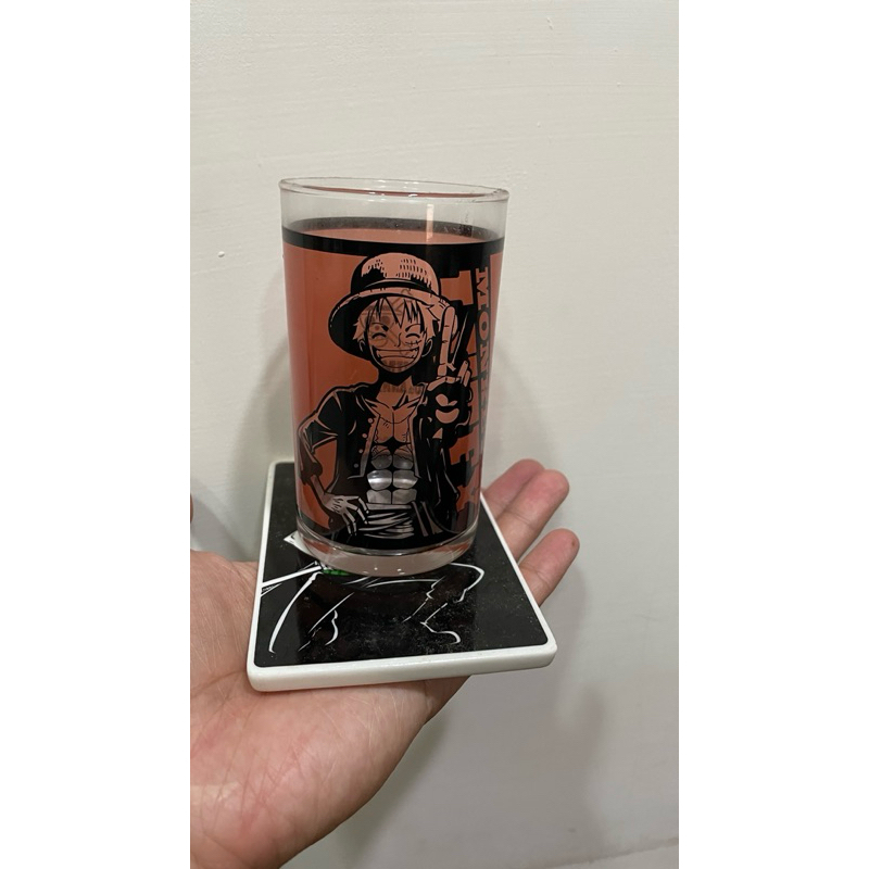 一番賞航海王 魯夫玻璃杯 杯墊套組 收藏品
