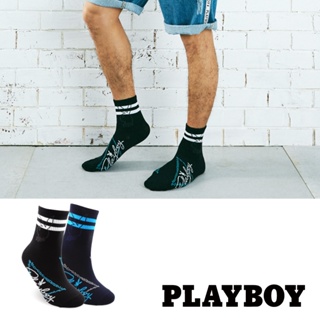 【PLAYBOY】嘻哈風休閒襪│襪子│男女襪│1/2襪│高含棉異味OUT