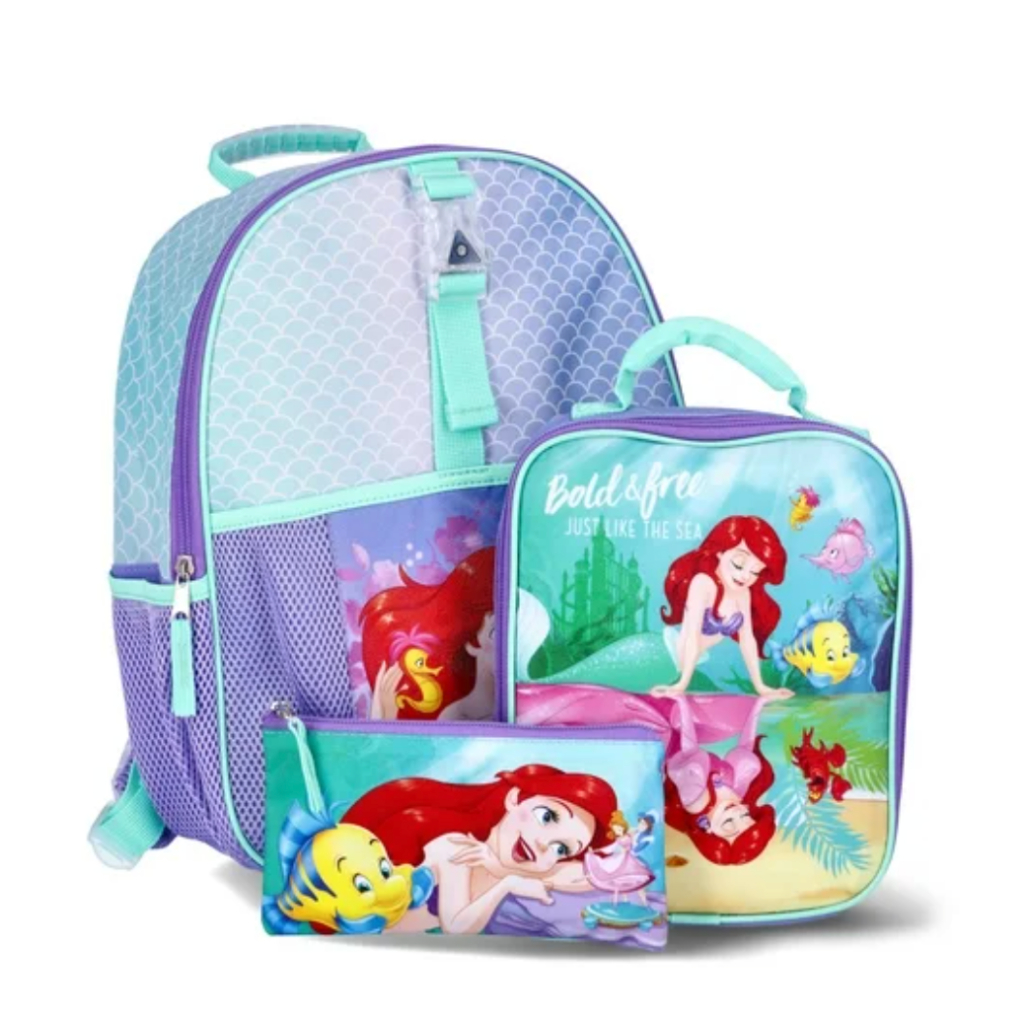 預購👍空運👍美國迪士尼 小美人魚 Ariel  Mermaid 公主 女童 兒童 後背包 包包 書包 筆袋 餐袋