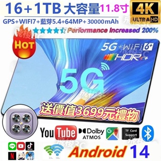 🔥台灣當天出貨🔥2024平價平板電腦 12寸安卓平板 16+512GB 安卓14 5G+WIFI7 4K熒幕 遊戲平板