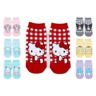 ♥小玫瑰日本精品♥ Hello kitty 美樂蒂 酷洛米 大耳狗 布丁狗 帕恰狗 山姆企鵝 成人棉質短襪 ~ 3
