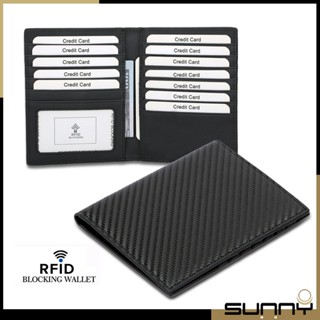 【SUNNY】 碳纖維紋牛皮護照夾 信用卡夾 真皮中短夾 護照套 防盜刷卡包 證件卡夾 錢包 皮夾 CARBON 包包