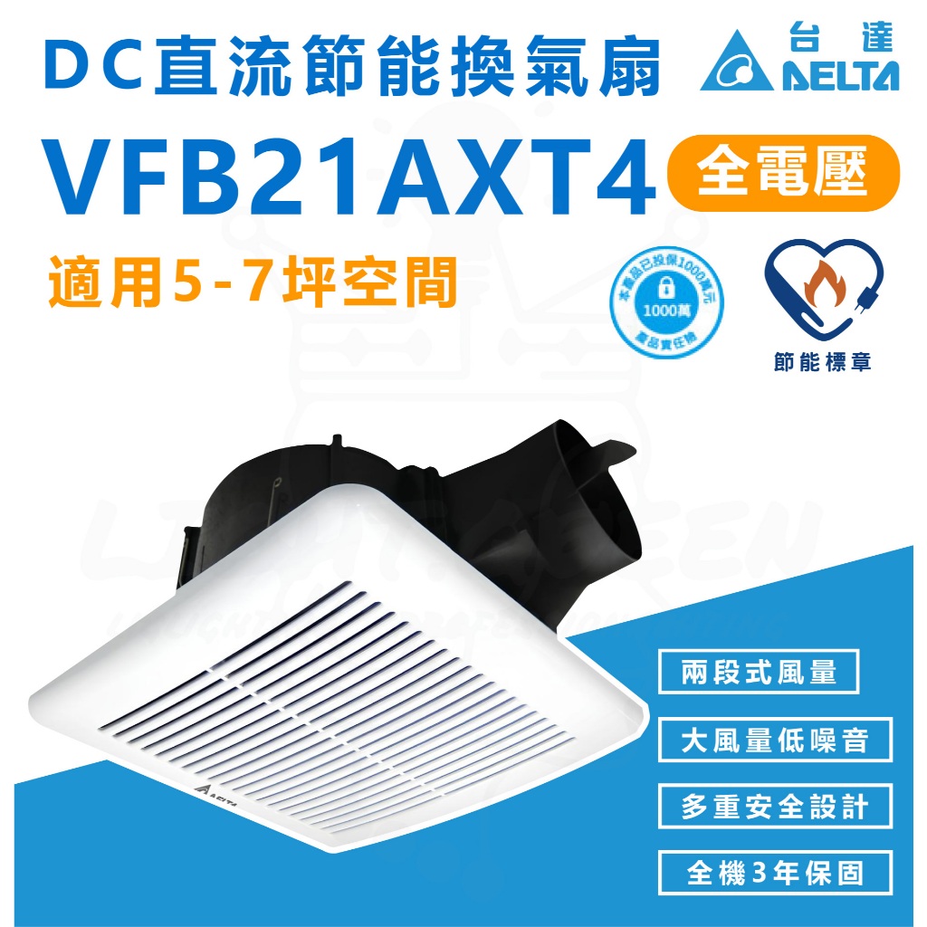 『燈后』台達電子 VFB21AXT4 換氣扇 抽風機 DC直流節能換氣扇 超靜音 節能標章 通風扇
