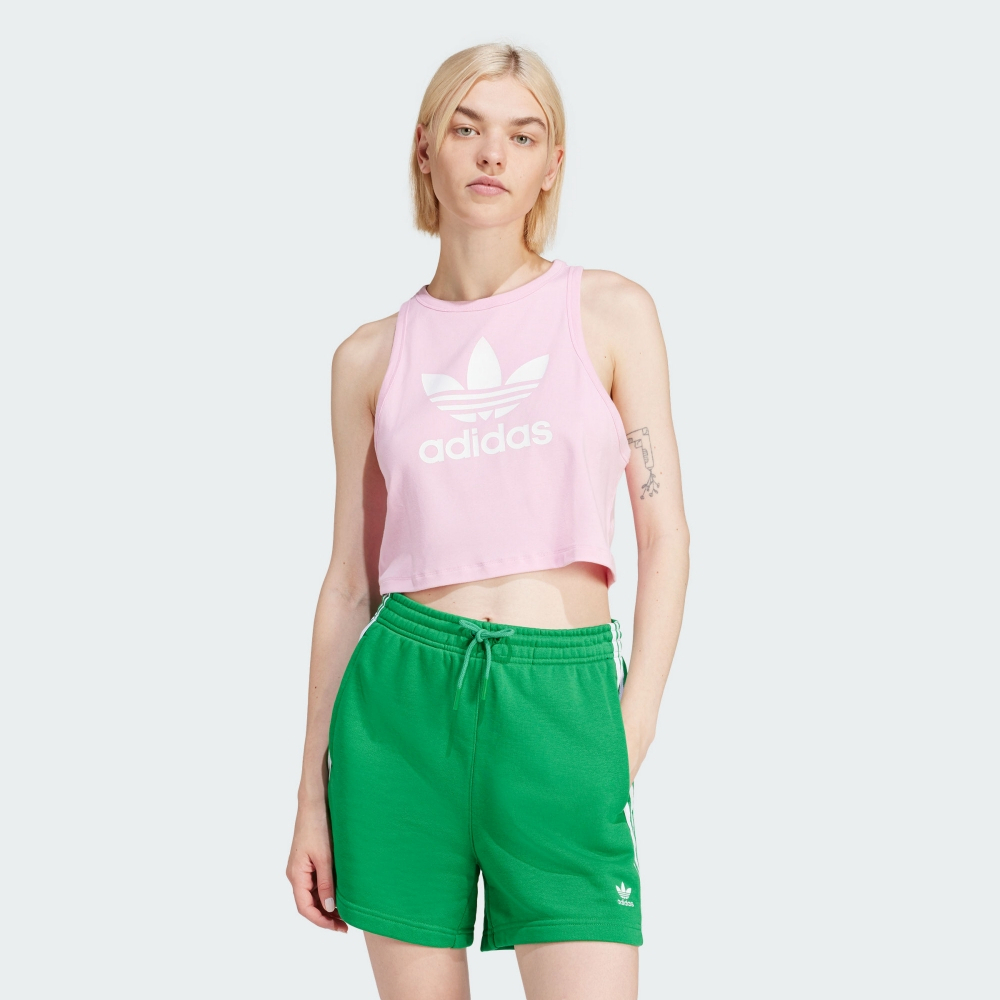 ADIDAS 背心上衣 TREFOIL TANK 女 IP0682 粉 現貨