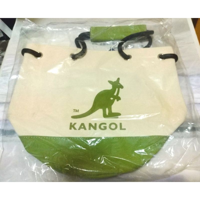 KANGOL 側背包 kangol 手拿包 撞色水桶包 肩背包 7-11 抽繩