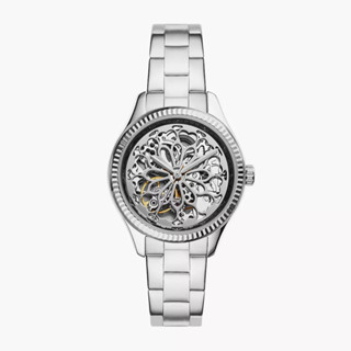 FOSSIL Rye 縷空花紋錶面 機械女錶 36MM (BQ3753)