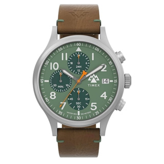 TIMEX 天美時 遠征系列 三眼計時腕錶 42MM 草綠 (TXTW2W16400)