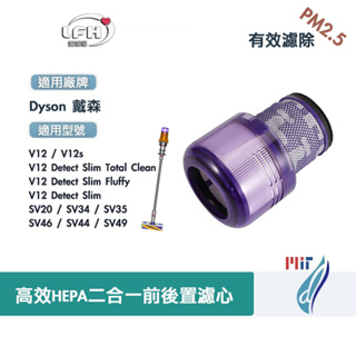 適用Dyson V12 Detect Slim V12s SV20 SV34 SV35 SV46 SV49吸塵器空氣濾網
