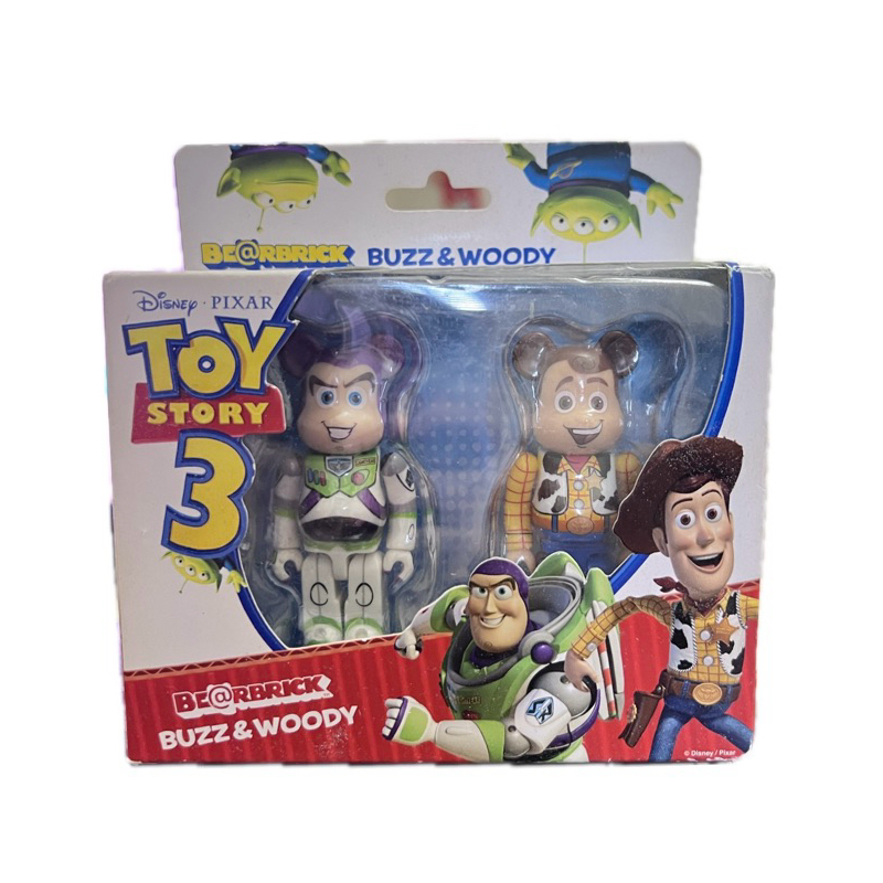 Be@rbrick woody buzz 100% disney 迪士尼 胡迪 巴斯 玩具總動員